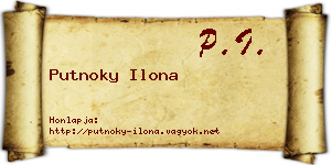 Putnoky Ilona névjegykártya