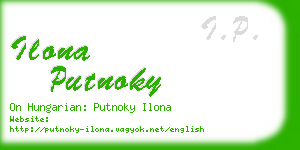ilona putnoky business card